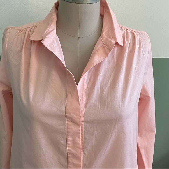 J Crew - pink tunic Toluca popover button down shirt NWT - Picture 16 of 16